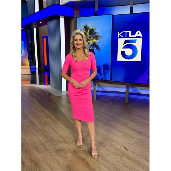 Black Halo Salvanna Pink Sheath Dress – Women’s Size 8 - Picture 9 of 10